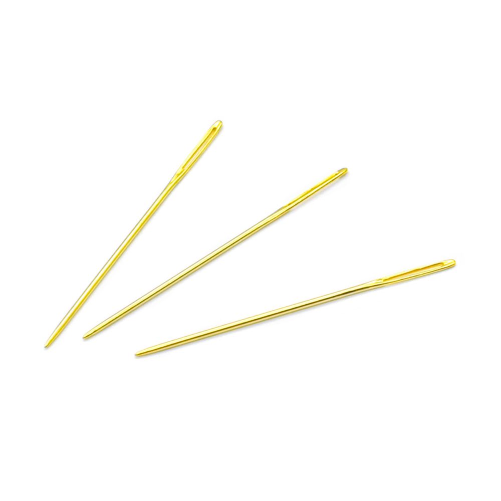 Иглы ручные с золотым покрытием, для гобеленовых и трикотажных тканей №24,4 шт, Pony