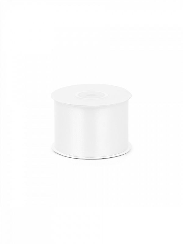 Лента атласная 1-сторонняя 50.0 мм / 22.5±1 метра, 3001 кипенно-белый, Magic4Hobby