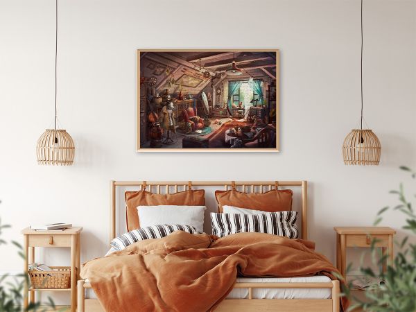 Пазл 1500 элементов, Уютный чердак, PZL-1500/19, Фрея