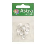Шапочка для бусин, 10мм 50 шт/упак, Astra&Craft (Серебро), 4AR198
