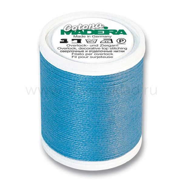 Нитки оверлочные хлопок Madeira Cotona №4, 100 м, цв. 0911, 9304, 5 катушек