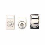 Застежка с кнопкой 10,5мм никель/цв. черный отстрочка мет, 4 шт