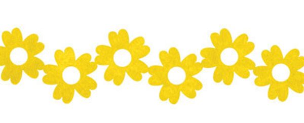 Лента из фетра 5 шт по 1 м, O168 желтый, Annet JFC-01