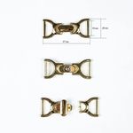 Пряжка-застежка 18 мм золото, металл, 4 шт