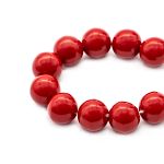 Бусины из смолы, имитация камня 11 мм, 10 шт в упак, яшма св.красная /TOS/