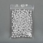 Бусины пластик ⌀6 мм, 500 г, цв.серебро, Magic4Hobby