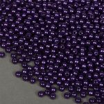 Бусины пластик (перламутр) ⌀4 мм, цв.133 фиолетовый, уп.50г (1500 шт), Magic4Hobby