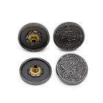 Часть кнопки Альфа (S-образная) ⌀17 мм (A-часть), 5/17 мм. чер.никель Печать, 20 шт