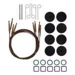 Набор съемных спиц Knit Pro Ginger Cubics, 13см, 7пар (4-8мм), ламинированная береза