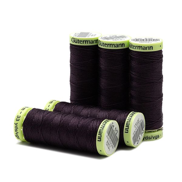 Нитки отделочные Gutermann Top Stitch, 30м, 512 баклажан, 5 катушек
