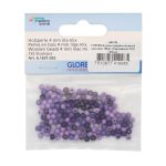 Бусины дерево лиловый микс, 4 мм, 155 шт, Glorex /TOS/