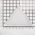 Заплатки пришивные из кожи, треугольник равнобедр., стор. 8см, с перфорацией, 2 шт, 100% кожа, 08 белый, 9903