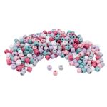 Бусины пластик 5х6 мм, 50 г, микс цвета, цилиндр, пастельный Astra&Craft, 2141