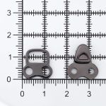 Крючки пришивные декоративные 14х24 мм, pewter, олово, чер.никель, 12 шт