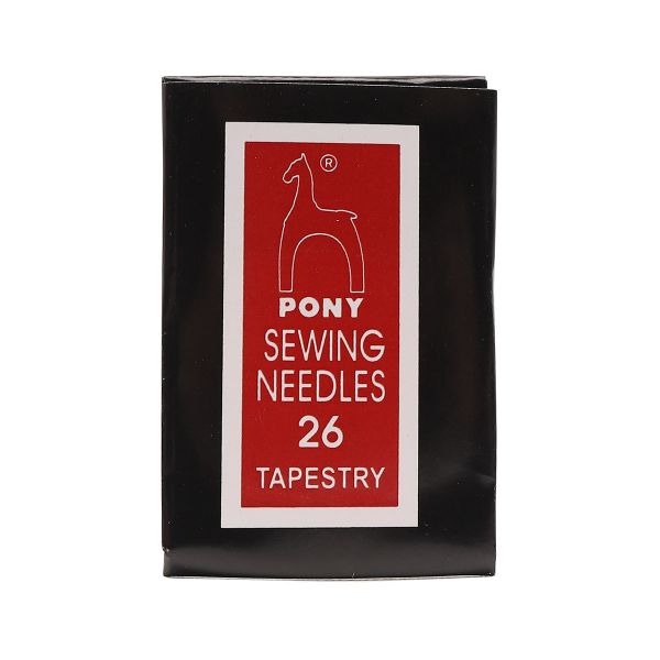 Иглы ручные гобеленовые с серебряным ушком Tapestry №26, 25 шт, PONY, 05114