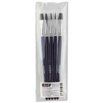 Кисть белка плоская №04, 5 шт, короткая ручка, Vista-Artista 10212-04