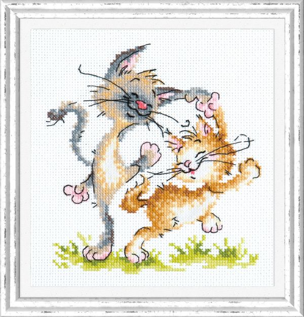 Набор для вышивания нитками Чудесная игла, Танцуют все 15х16 см