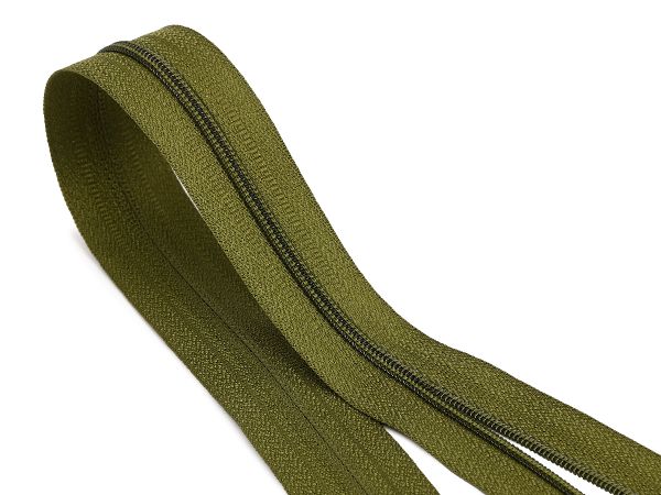 Молния рулонная витая (спираль) Т3 (3 мм), УСИЛЕННАЯ, НА БОБИНЕ, S-888 зеленый (цв.SBS) / 200 метров