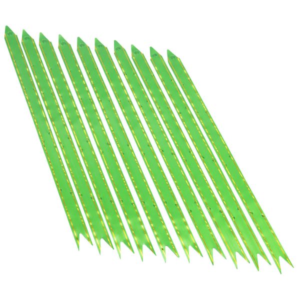 Бант бабочка 1,7х34см, 10 шт в упак, зеленая золотая полоса, 10 шт