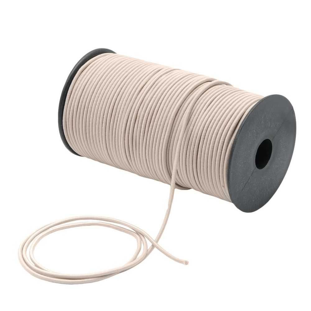 Резинка шляпная (шнур эластичный) ⌀3.0 мм / 100 метров, 0370-0300В, С572-бежевый