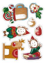 Алмазная (кристальная) мозаика Фрея, Наклейки Гномы, 14х19,5 см