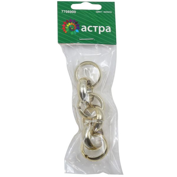 Цепь пластик 10 см, размер звена 24х24 мм, золото