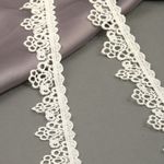 Кружево гипюр (плетёное) 25 мм, цв.3 молочный, уп. 9 м, Kruzhevo