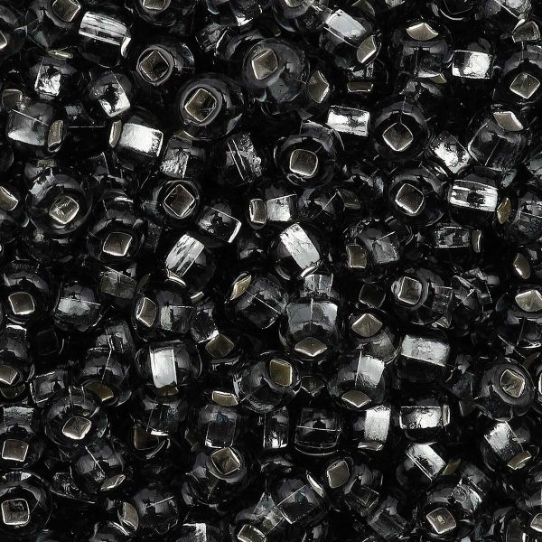 Бисер Preciosa прозрачный с сереб.центром 10/0 (2.3 мм), кв.отв., 50 г, (47010)