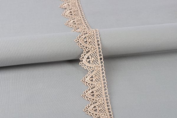 Кружево гипюр (плетёное) 35 мм / 10 м, GP014BE бежевый, Gamma GGM-3503