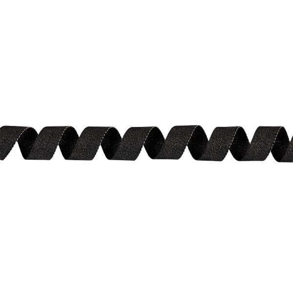 Тесьма (лента) киперная п/э с люрексом 20 мм / 50 метров, черный-золотистый/black-golden, Gamma TPTL-20