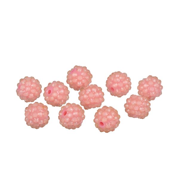 Бусины пластик ⌀14 мм, 10 шт, №11 розовый, Zlatka BWR-14