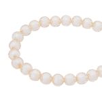 Бусины акрил ⌀8 мм, 500 г, цвет. с белой сердц., круглые часто гран., 35 бежевый, Astra&Craft LY-162