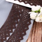 Кружево вязаное (тесьма) 50 мм / 3 метра, хлопок, TBY.1003, F302 коричневый