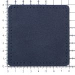 Заплатки пришивные из замши, квадрат 8см с перфорацией, 2 шт, 100% кожа, 22 темно-синий, 59122