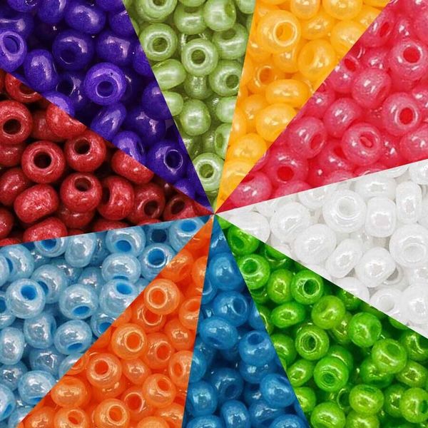 Набор бисера Preciosa №11, 50 г (10 цв. по 5 г), (№10/0 = ⌀2.3 мм)