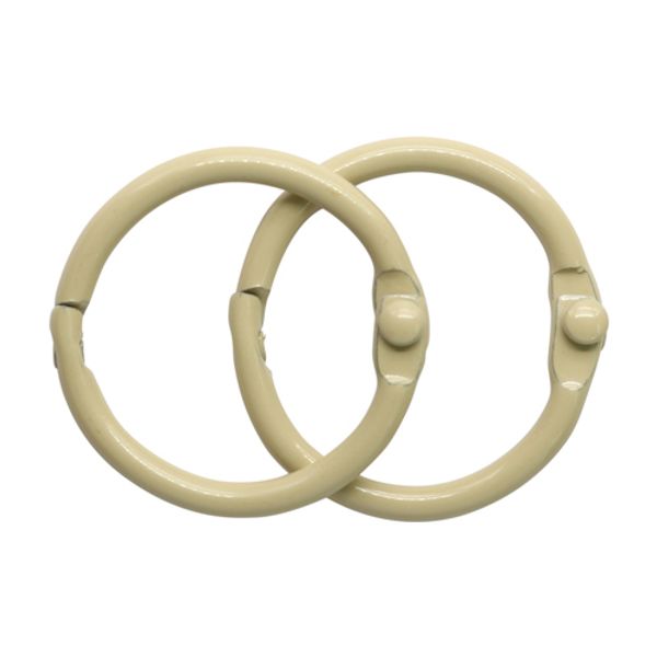 Кольца для альбомов пластик 2.5 см, 2 шт, молочный
