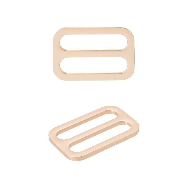 Пряжка регулировочная металл литая плоская 20.0 мм (25х17мм), золото, МВ2343, 6 шт