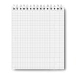 Блокнот с пластиковой обложкой, тиснение серебряной фольгой, 500 мкр, на гребне, A5 60 л., 4 шт, клетка, Голубой 01039, Светоч 60Б29