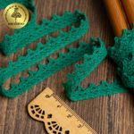 Кружево вязаное (тесьма) 10 мм / 10 метров, 5036.33 цв.33 зеленый, 10 м, Kruzhevo