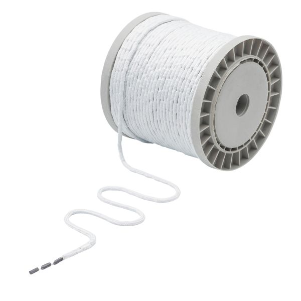 Шнур-утяжелитель 50 г/м, свинец/полиэстер, 50 метров, цвет белый, 7346-0033