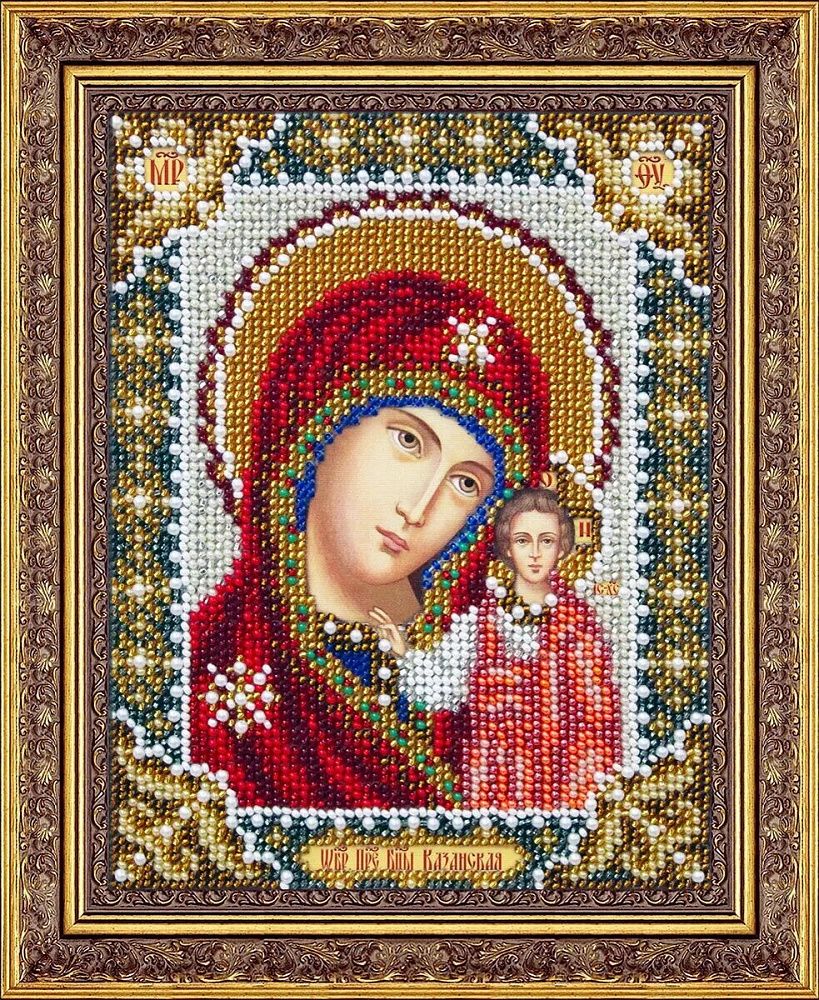 Паутинка, Пресвятая Богородица Казанская (венч.пара) 14х18 см
