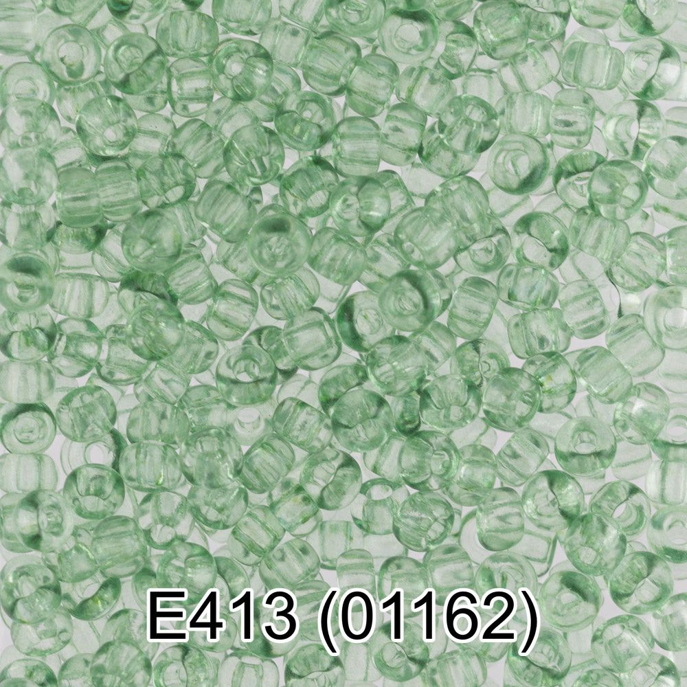 Бисер Gamma 10/0 (2.3 мм), 150 г (10х5 г), E413 зеленый, 01162, круглый 5