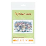 Набор для вышивания нитками МП Студия, Праздничный хоровод 13х20см