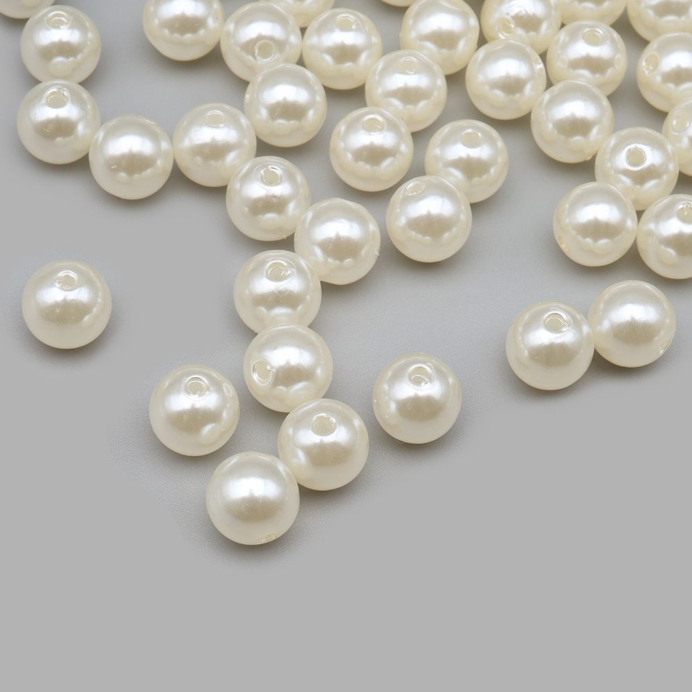 Бусины пластик (жемчуг) ⌀10 мм, 50 г, Astra&Craft (003 NL телесный)