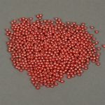 Бусины пластик (перламутр) ⌀4 мм, цв.058 красный, уп.500г (15000 шт), Magic4Hobby