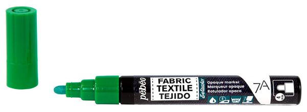 Маркер для темных и светлых тканей 7A Opaque 4 мм, перо круглое, 6 шт, 804411 Зеленый, Pebeo