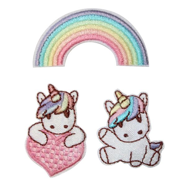 Термоаппликация самоклеющаяся/приутюживающаяся Единороги/Радуга Prym, 924349