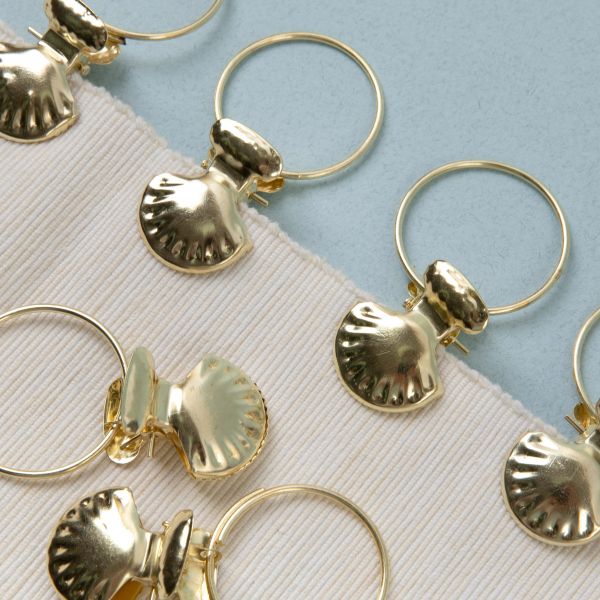 Зажим для штор 33 мм (⌀32-34 мм), с кольцом, 20 шт, никель, Blitz CL-011