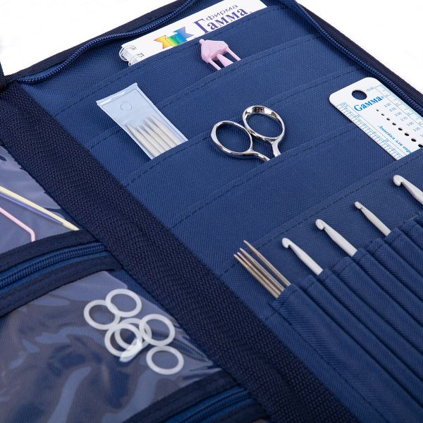 Органайзер для спиц и крючков 43х21х2 см, ткань нейлон, 04 звезды, Gamma OGN-01