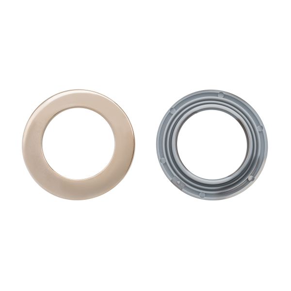 Люверсы шторные ⌀35 мм, с классич. замком пластик, 96 античное золото матовое, 10 шт